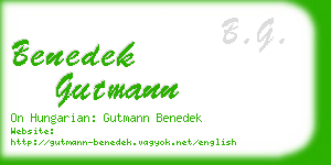 benedek gutmann business card